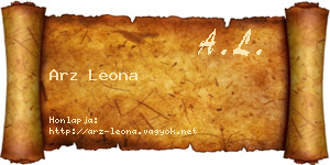 Arz Leona névjegykártya